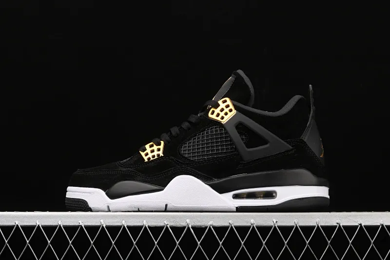 All categories Air Jordan Jordan series basketball shoes Air Jordan 4 G version Air Jordan 4 Retro AJ4 Joe 4 black gold suede basketball shoes 308497-032